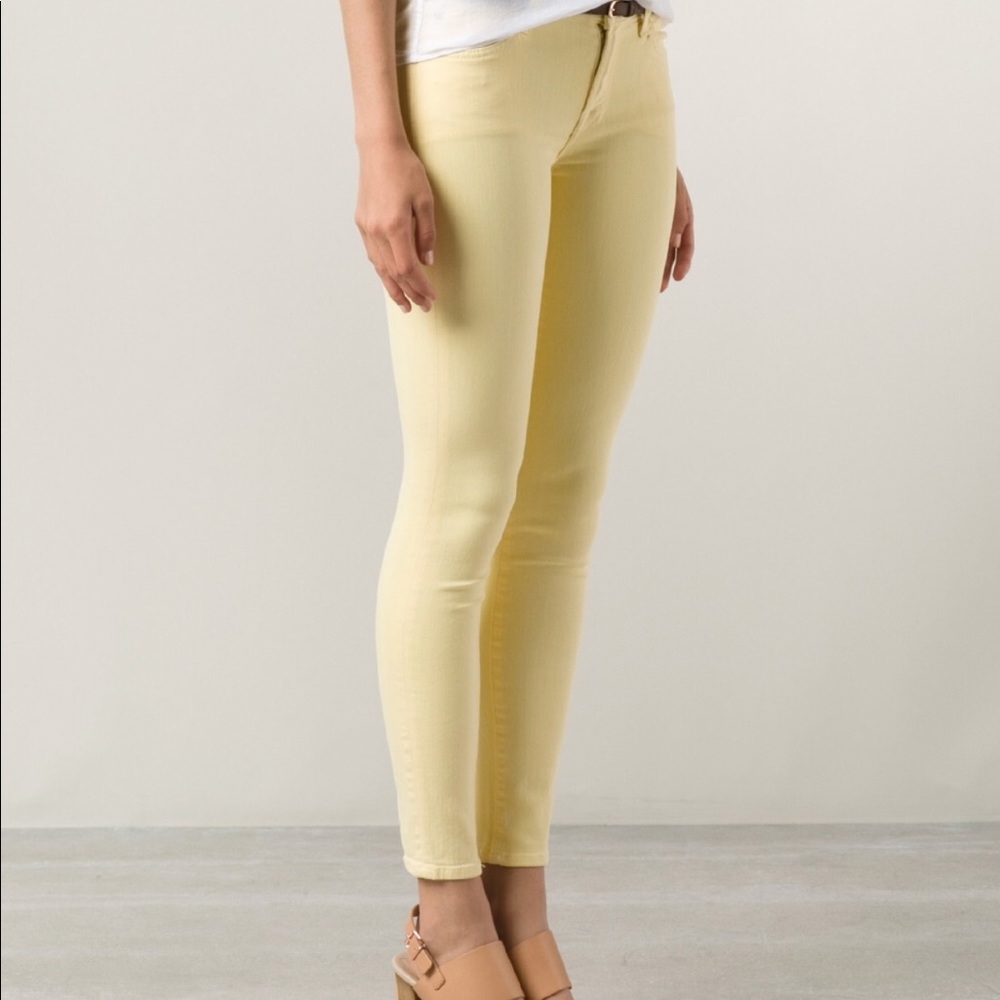 Pale Yellow Seven Skinny Ankle Jeans sz 29